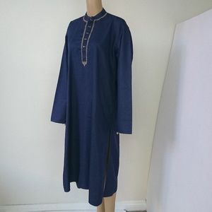 Shilpi Indian Chambray Tunic Dress Size 38 / M